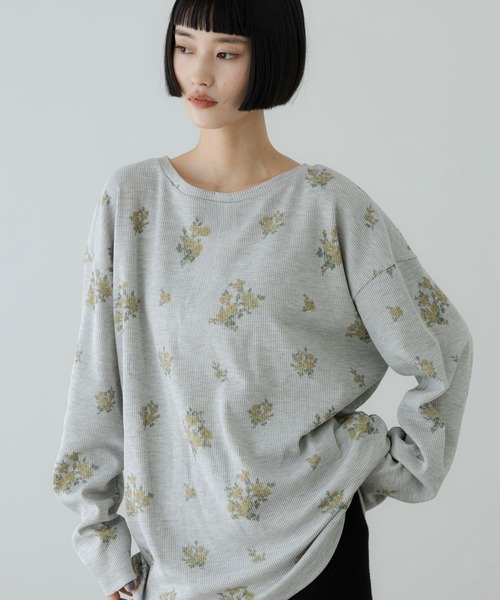 フラワーワッフルプルオーバー 1096083（Tシャツ/カットソー）｜LOWRYS