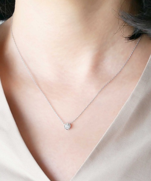 VENDOME AOYAMA（ヴァンドーム青山）の「プラチナ インビジブルセッティングダイヤモンド 0.12ctグレースネックレス（ネックレス・レディース・プラチナム・40cm）」の6枚目の写真