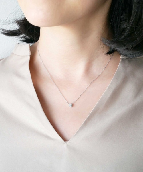 VENDOME AOYAMA（ヴァンドーム青山）の「プラチナ インビジブルセッティングダイヤモンド 0.12ctグレースネックレス（ネックレス・レディース・プラチナム・40cm）」の5枚目の写真
