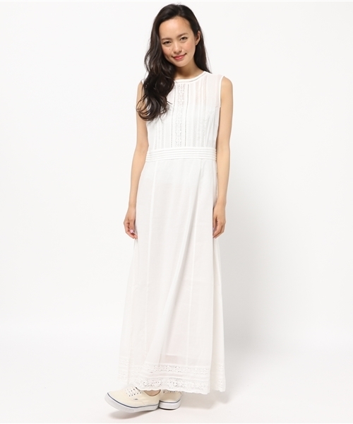 MOUSSY（マウジー）の「COTTON LACE LONG OP/F（ワンピース・レディース・オフホワイト/ブラック・2/1）」の10枚目の写真