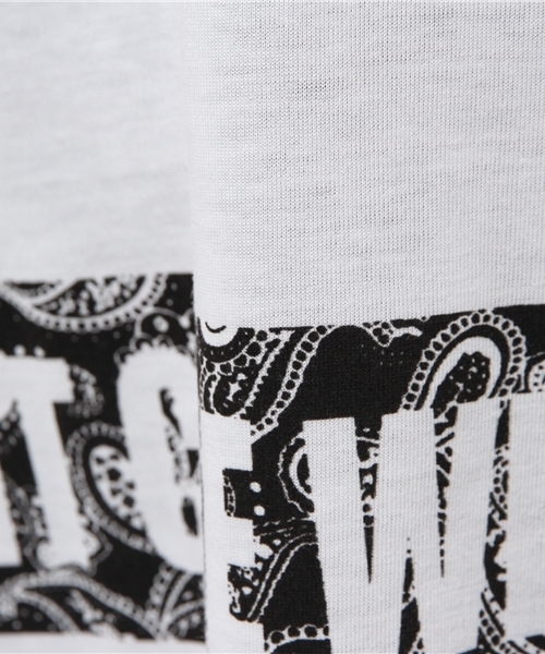 VENCEEXCHANGE（ヴァンスエクスチェンジ）の「バンダナ裾ロゴTシャツ（Tシャツ/カットソー・レディース・オフホワイト/ブラック・MEDIUM）」の5枚目の写真