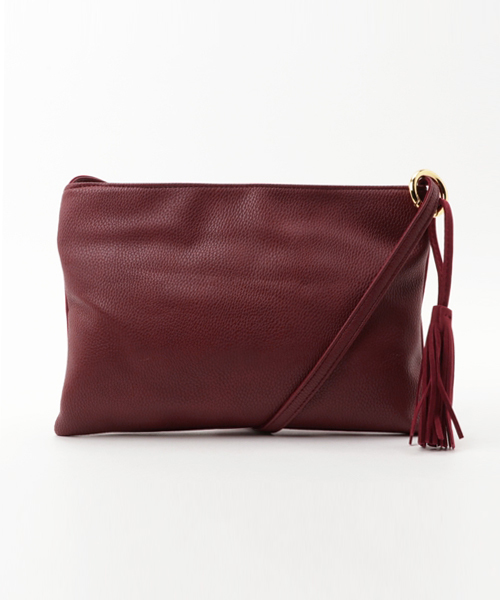 WEGO(ウィゴー)の「WEGO/リングタッセルショルダーバッグ(ショルダーバッグ・レディース・グレー/ワイン/ブラック/ブラウン/マスタード・FREE)」の16枚目の写真