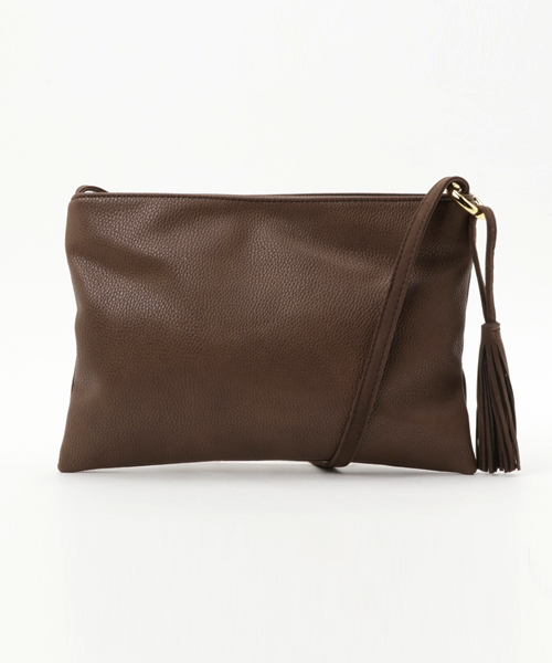 WEGO(ウィゴー)の「WEGO/リングタッセルショルダーバッグ(ショルダーバッグ・レディース・グレー/ワイン/ブラック/ブラウン/マスタード・FREE)」の19枚目の写真