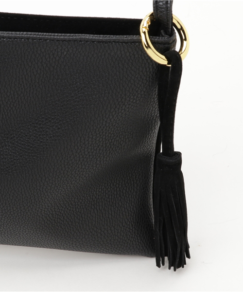 WEGO(ウィゴー)の「WEGO/リングタッセルショルダーバッグ(ショルダーバッグ・レディース・グレー/ワイン/ブラック/ブラウン/マスタード・FREE)」の7枚目の写真