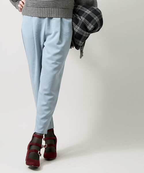 WEGO（ウィゴー）の「WEGO/タックテーパードパンツ（その他パンツ・レディース・インディゴブルー/ベージュ/ブラック/サックスブルー/ピンク・FREE）」の4枚目の写真