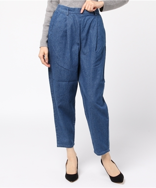 WEGO（ウィゴー）の「WEGO/タックテーパードパンツ（その他パンツ・レディース・インディゴブルー/ベージュ/ブラック/サックスブルー/ピンク・FREE）」の20枚目の写真