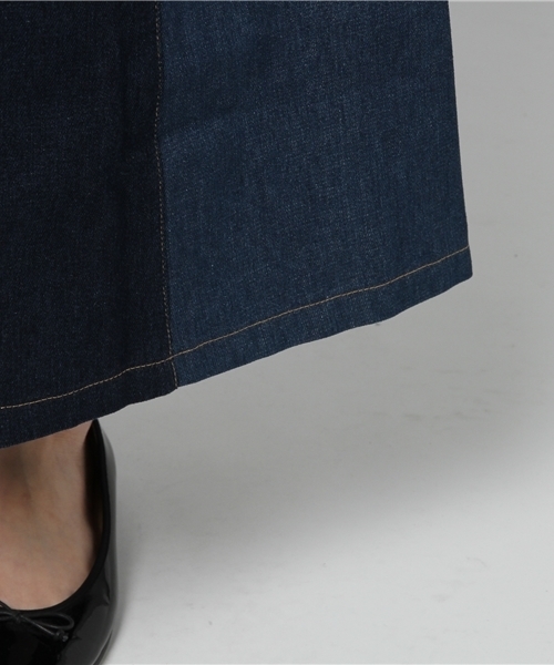 MERLOT（メルロー）の「リメイク風パッチワークデニムスカート 2218（デニムスカート・レディース・ブルー・FREE）」の7枚目の写真