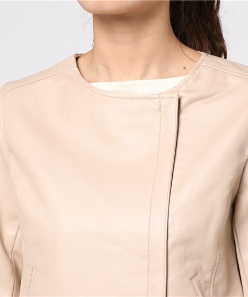 Honeys（ハニーズ）の「ノーカラーライダースジャケット（ライダース