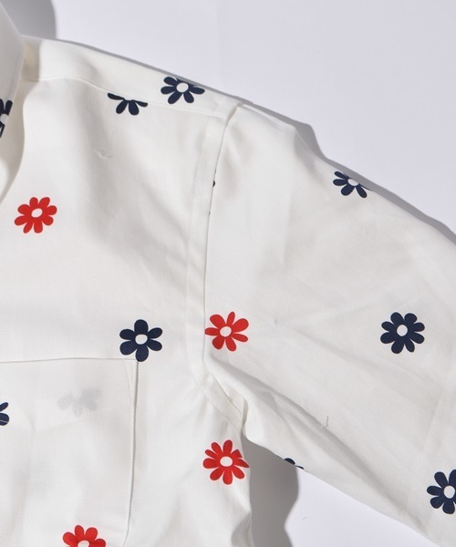 SHIPS JET BLUE（シップスジェットブルー）の「SHIPS JET BLUE: フラワープリント 7スリーブシャツ◇（シャツ/ブラウス・メンズ・ホワイト/ホワイト系その他/ブルー/ブルー系その他/ネイビー・MEDIUM/SMALL/LARGE/X-LARGE）」の11枚目の写真