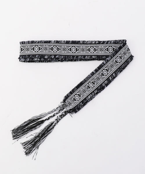 Khaju（カージュ）の「Khaju:チロリアンベルト２（ベルト・レディース・ブラック/ピンク系その他/ホワイト・ONE SIZE）」の2枚目の写真