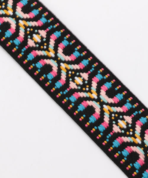 Khaju（カージュ）の「Khaju:チロリアンベルト２（ベルト・レディース・ブラック/ピンク系その他/ホワイト・ONE SIZE）」の6枚目の写真