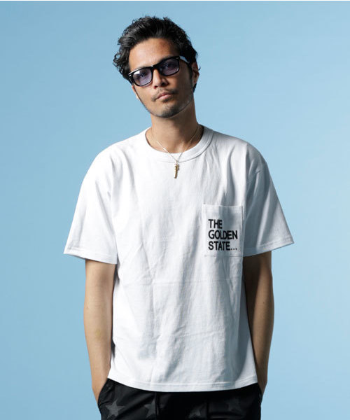 Goodwear(Since1983)(グッドウェア)の「Goodwear ロゴポケットTシャツ(Tシャツ/カットソー・メンズ・オレンジ/ブルー/ブラック/ホワイト・L/M)」の1枚目の写真