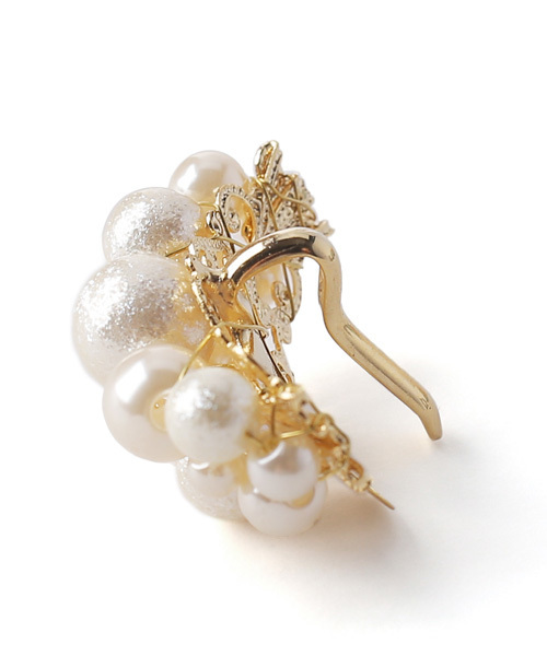 ANEMONE（アネモネ）の「シャイニーパールのポニーフック[スリム]（ヘアゴム・レディース・ホワイト・FREE）」の3枚目の写真