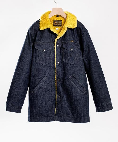Wrangler（ラングラー）の「Wrangler×SHIPS BLUESTORE: 別注 カラーボア デニムランチコート■（その他アウター・メンズ・レッド/ブルー/イエロー・SMALL/LARGE/MEDIUM）」の5枚目の写真
