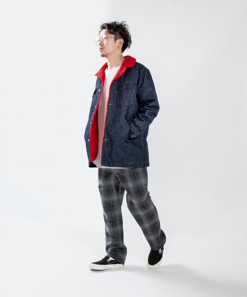 Wrangler（ラングラー）の「Wrangler×SHIPS BLUESTORE: 別注 カラーボア デニムランチコート■（その他アウター・メンズ・レッド/ブルー/イエロー・SMALL/LARGE/MEDIUM）」の7枚目の写真