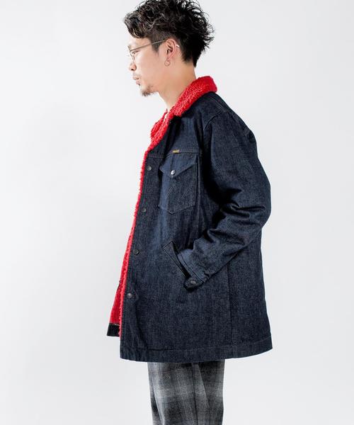 Wrangler（ラングラー）の「Wrangler×SHIPS BLUESTORE: 別注 カラーボア デニムランチコート■（その他アウター・メンズ・レッド/ブルー/イエロー・SMALL/LARGE/MEDIUM）」の17枚目の写真