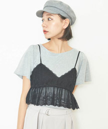 earth music&ecology | SET2点 レースキャミ+プルオーバー(Tシャツ/カットソー)