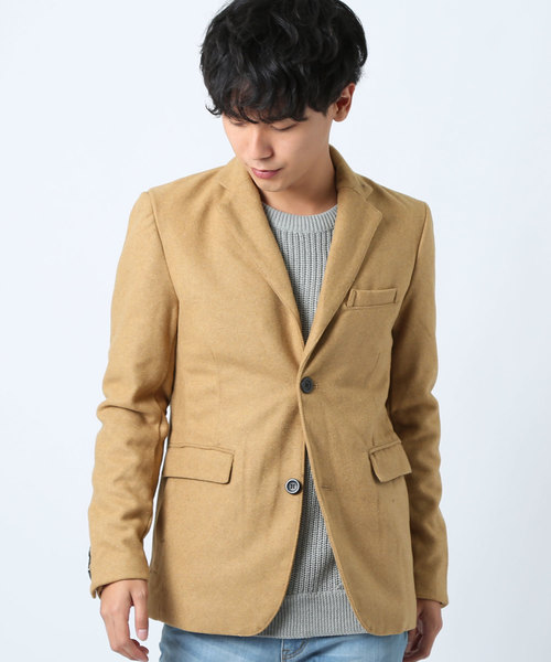 improves(インプローブス)の「メルトンウールシングルテーラードジャケット(テーラードジャケット)」|キャメル