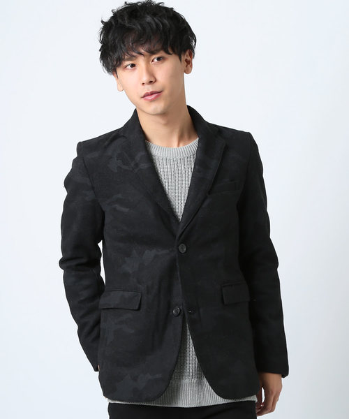improves(インプローブス)の「メルトンウールシングルテーラードジャケット(テーラードジャケット)」|カモフラージュ