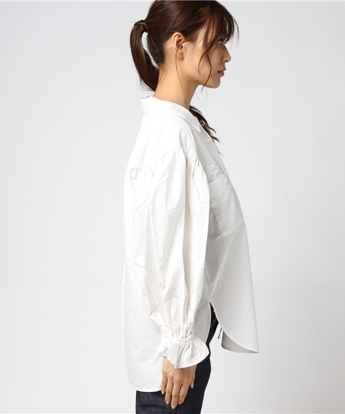 SLY（スライ）の「PEASANT ギャザースキッパーSH（シャツ/ブラウス・レディース・カーキ/ブラック/ホワイト・FREE）」の6枚目の写真