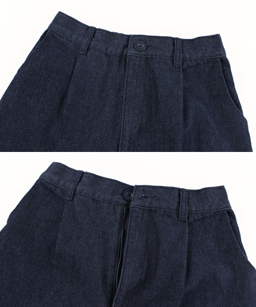 reca（レカ）の「美脚ラインワイドパンツ◇センタープレスワイドデニワイドパンツ（デニムパンツ・レディース・ブルー/ブルー系その他・LL/S/M/L）」の10枚目の写真