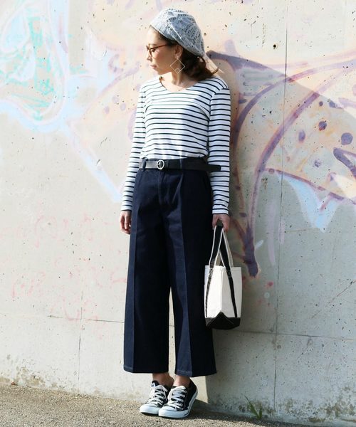 reca（レカ）の「美脚ラインワイドパンツ◇センタープレスワイドデニワイドパンツ（デニムパンツ・レディース・ブルー/ブルー系その他・LL/S/M/L）」の21枚目の写真