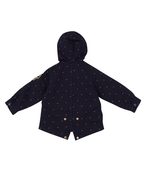 X-girl Stages(エックスガールステージス)の「STAR PRINTED MODS JACKET (4T~7T)(モッズコート・キッズ・オリーブ/ネイビー・4T/5T/6T/7T)」の12枚目の写真