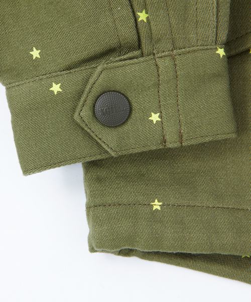 X-girl Stages(エックスガールステージス)の「STAR PRINTED MODS JACKET (4T~7T)(モッズコート・キッズ・オリーブ/ネイビー・4T/5T/6T/7T)」の18枚目の写真