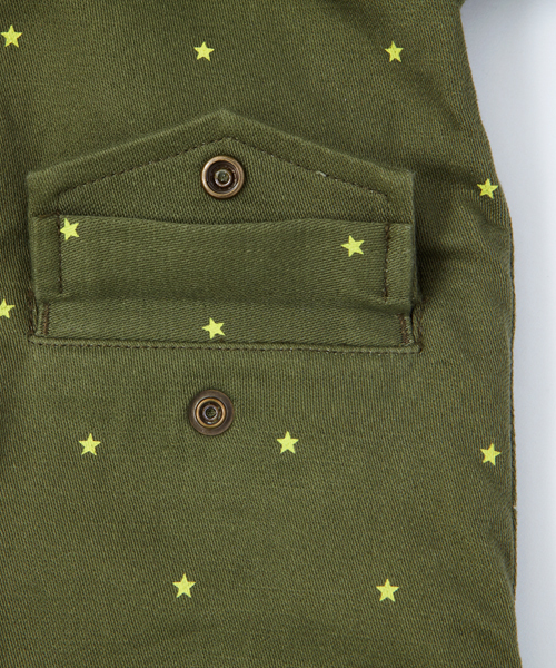 X-girl Stages(エックスガールステージス)の「STAR PRINTED MODS JACKET (4T~7T)(モッズコート・キッズ・オリーブ/ネイビー・4T/5T/6T/7T)」の19枚目の写真