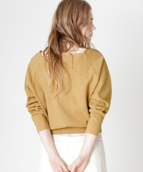 RNA-N（アールエヌエーエヌ）の「M0851 マメかのこスクエアネックプルオーバー（Tシャツ/カットソー・レディース・ブラック/キャメル/オフホワイト・MEDIUM）」の4枚目の写真