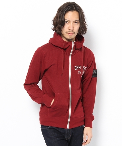 WEGO(ウィゴー)の「ソフト裏毛LSZIPパーカー(パーカー・メンズ・ブラック/杢グレー/ベージュ/ネイビー/ワイン・MEDIUM/LARGE)」の5枚目の写真