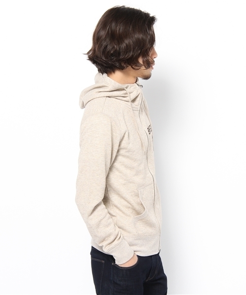 WEGO(ウィゴー)の「ソフト裏毛LSZIPパーカー(パーカー・メンズ・ブラック/杢グレー/ベージュ/ネイビー/ワイン・MEDIUM/LARGE)」の6枚目の写真