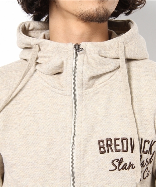 WEGO(ウィゴー)の「ソフト裏毛LSZIPパーカー(パーカー・メンズ・ブラック/杢グレー/ベージュ/ネイビー/ワイン・MEDIUM/LARGE)」の9枚目の写真