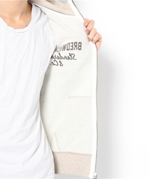 WEGO(ウィゴー)の「ソフト裏毛LSZIPパーカー(パーカー・メンズ・ブラック/杢グレー/ベージュ/ネイビー/ワイン・MEDIUM/LARGE)」の12枚目の写真