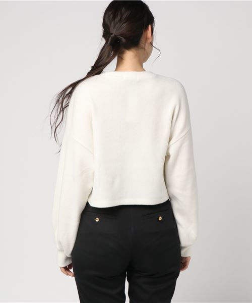 WEGO（ウィゴー）の「WEGO/ビジュープルオーバー（スウェット・レディース・オフホワイト/ブラック・FREE）」の4枚目の写真