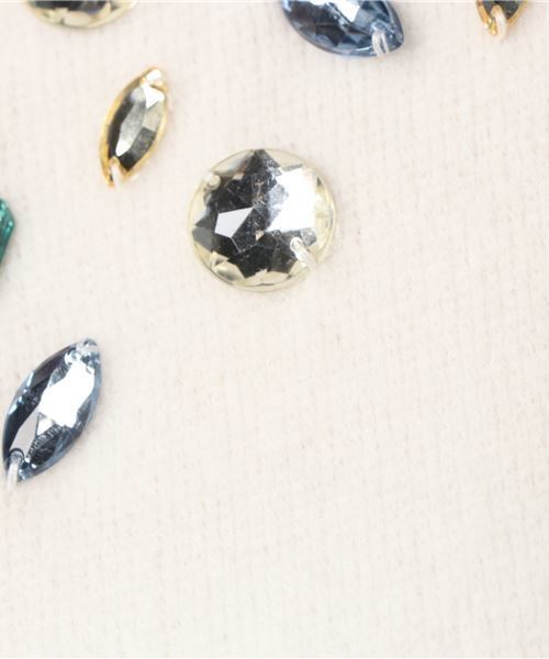 WEGO（ウィゴー）の「WEGO/ビジュープルオーバー（スウェット・レディース・オフホワイト/ブラック・FREE）」の7枚目の写真