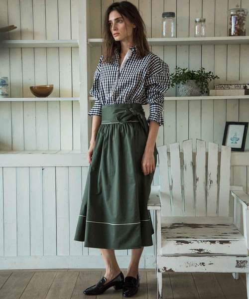 Emma Taylor（エマテイラー）の「【STYLEBARスタイルバー】オーバーサイズパールボタンシャツブラウス（シャツ/ブラウス・レディース・オフホワイト/サックスブルー/ブラック系その他/ブルー系その他/カーキ/プラム/ダークネイビー/ホワイト系その他・FREE）」の13枚目の写真