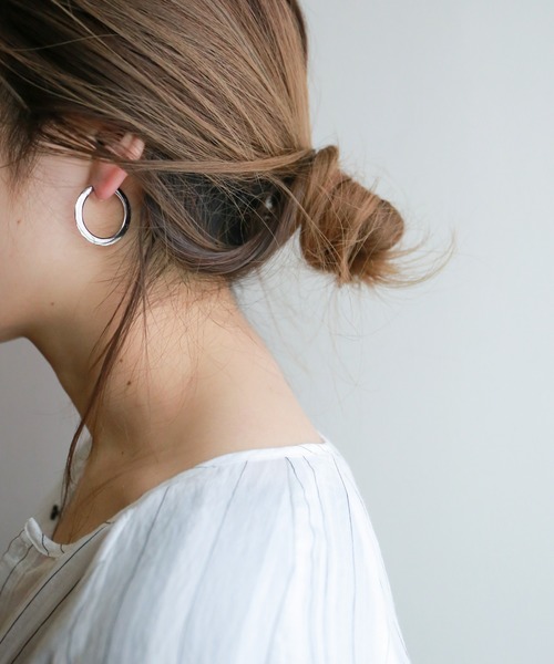 rapiecage（ラピエサージュ）の「プレートフープ イヤリング（イヤリング・レディース・シルバー/ゴールド・FREE）」の7枚目の写真