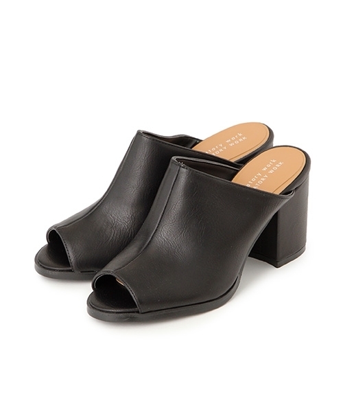 laboratory work（ラボラトリーワーク）の「シンプルサボ（サンダル・レディース・ブラック/キャメル・LARGE/MEDIUM/SMALL）」の2枚目の写真