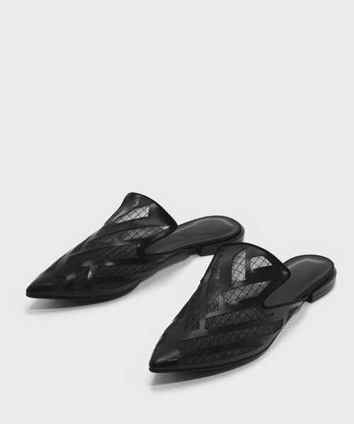 CHARLES & KEITH（チャールズ & キース）の「メッシュディテールスリッポン / MESH DETAIL SLIP ONS（スリッポン・レディース・ブラック/イエロー/グリーン・24.5cm/22.5cm/23.5cm/23cm/25cm）」の5枚目の写真