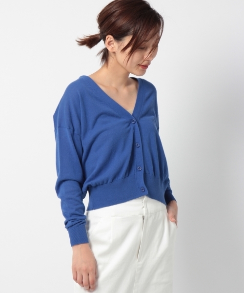 laboratory work（ラボラトリーワーク）の「コットンベーシックVネックカーディガン（カーディガン/ボレロ・レディース・ホワイト/ブラック/オレンジ/ブルー・MEDIUM）」の3枚目の写真