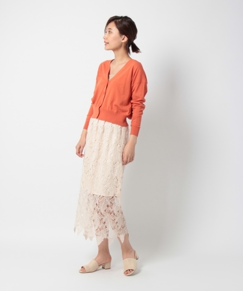 laboratory work（ラボラトリーワーク）の「コットンベーシックVネックカーディガン（カーディガン/ボレロ・レディース・ホワイト/ブラック/オレンジ/ブルー・MEDIUM）」の17枚目の写真