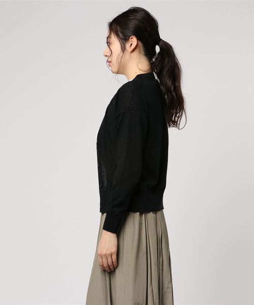 laboratory work（ラボラトリーワーク）の「コットンベーシックVネックカーディガン（カーディガン/ボレロ・レディース・ホワイト/ブラック/オレンジ/ブルー・MEDIUM）」の6枚目の写真