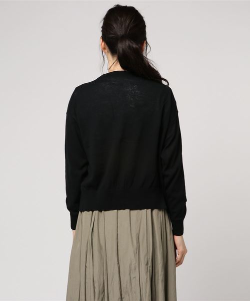 laboratory work（ラボラトリーワーク）の「コットンベーシックVネックカーディガン（カーディガン/ボレロ・レディース・ホワイト/ブラック/オレンジ/ブルー・MEDIUM）」の5枚目の写真