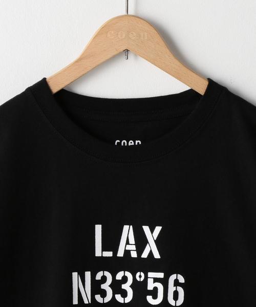 coen（コーエン）の「AIRPORTプリントTシャツ（Tシャツ/カットソー・レディース・ホワイト/ブラック/オリーブ・LARGE/MEDIUM）」の6枚目の写真