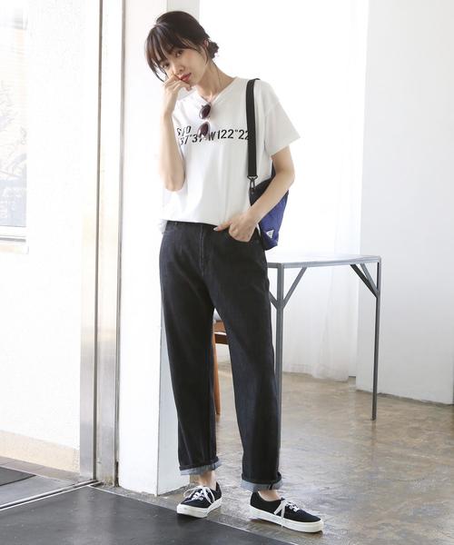 coen（コーエン）の「AIRPORTプリントTシャツ（Tシャツ/カットソー・レディース・ホワイト/ブラック/オリーブ・LARGE/MEDIUM）」の8枚目の写真