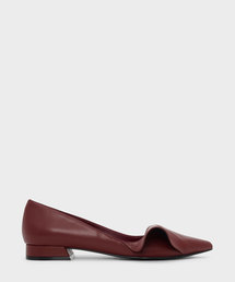 ラッフルディテールポインテッドフラット / RUFFLE DETAIL POINTED FLATS