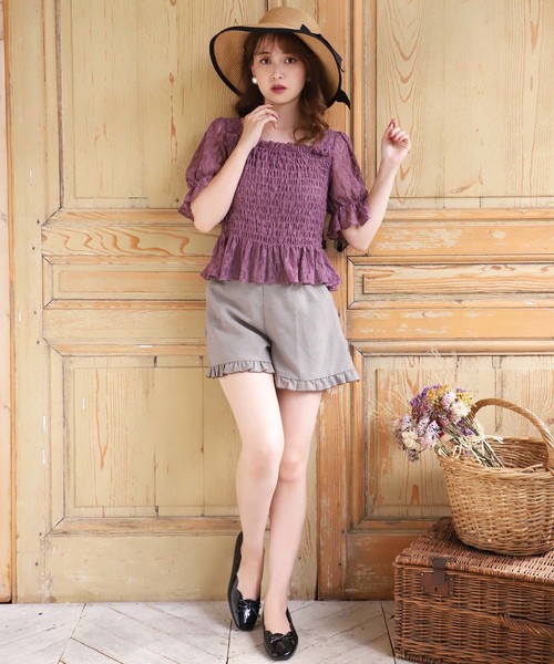 one after another NICE CLAUP（ワンアフターアナザーナイスクラップ）の「スカラップバレエシューズ（バレエシューズ・レディース・ブラック/レッド・SMALL/MEDIUM/LARGE）」の9枚目の写真