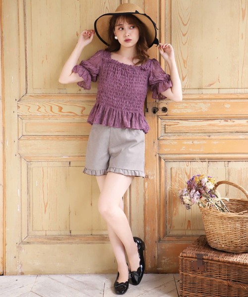 one after another NICE CLAUP（ワンアフターアナザーナイスクラップ）の「スカラップバレエシューズ（バレエシューズ・レディース・ブラック/レッド・SMALL/MEDIUM/LARGE）」の10枚目の写真