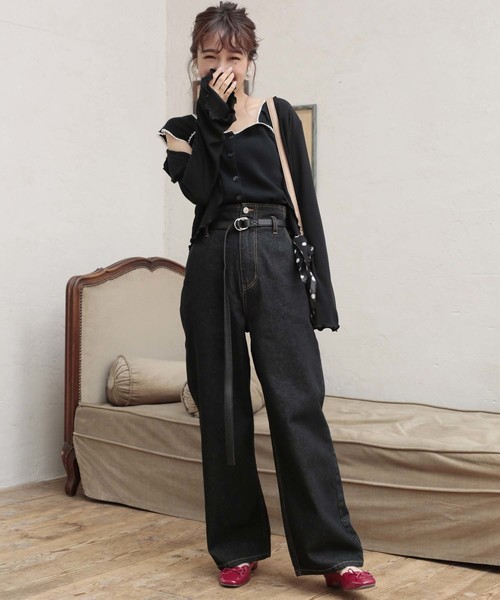 one after another NICE CLAUP（ワンアフターアナザーナイスクラップ）の「スカラップバレエシューズ（バレエシューズ・レディース・ブラック/レッド・SMALL/MEDIUM/LARGE）」の14枚目の写真